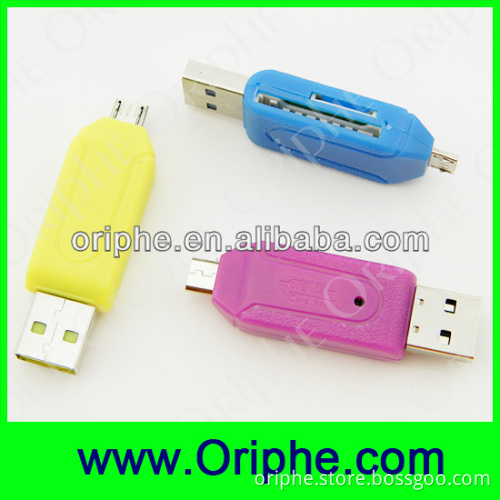 2014 Newest!!! Micro OTG/USB Multi-Function USB TF Card Reader For Samsung Tab
